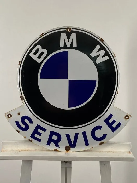 BMW - Enamel sign - 50x50cm - Made of thick steel sheet and enamel
