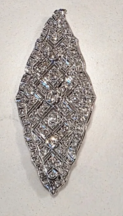Brooch Platinum - 3.00ct. tw. Diamond (Natural)