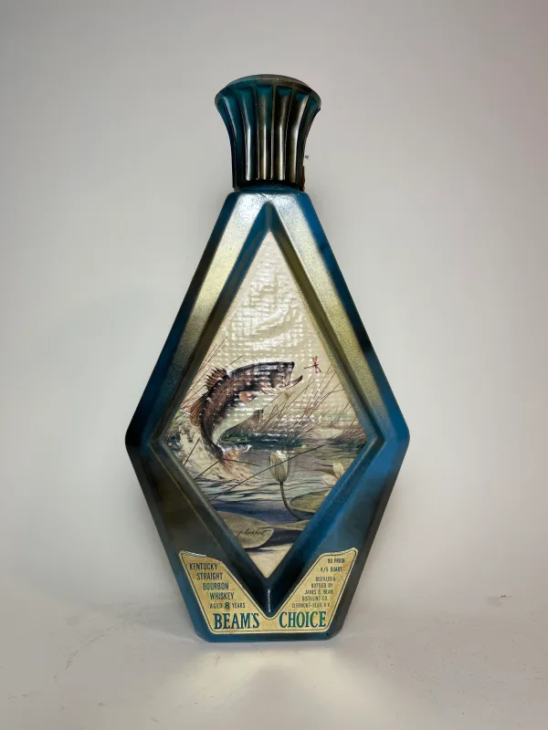 James B. Beam Distilling Co. Beam 100 Months Old 8 Year Old Kentucky Straight Bourbon in Largemouth Bass Regal Porcelain Decanter - Distilled 1967, Bottled 1975 (75.7cl, 45%)
