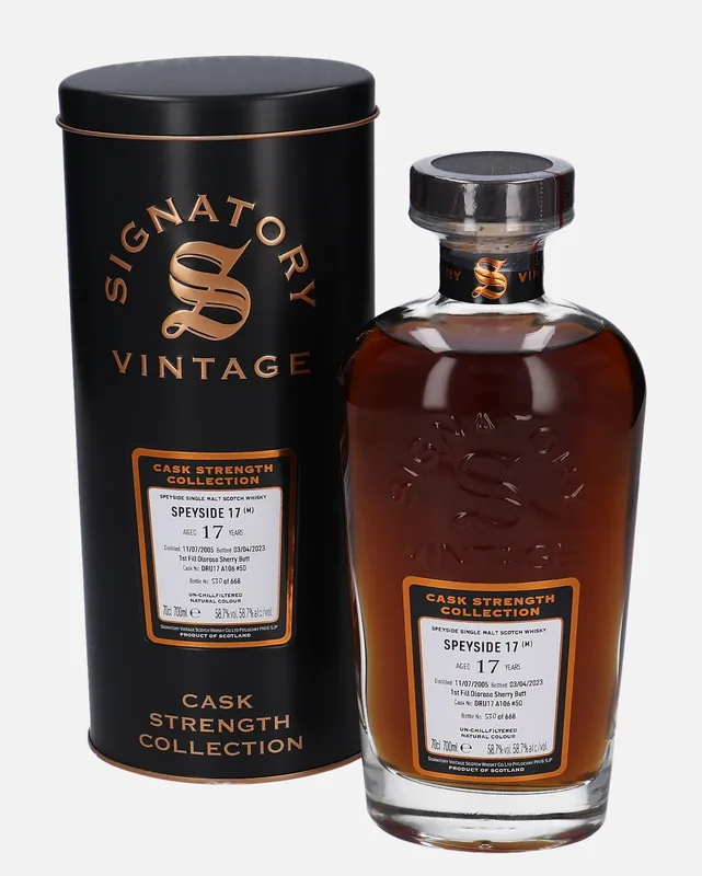 Speyside – 17 (M) 2005 17 Year Old Signatory Vintage Scotch Whisky Co. Cask Strength Collection (70cl, 58.7%)