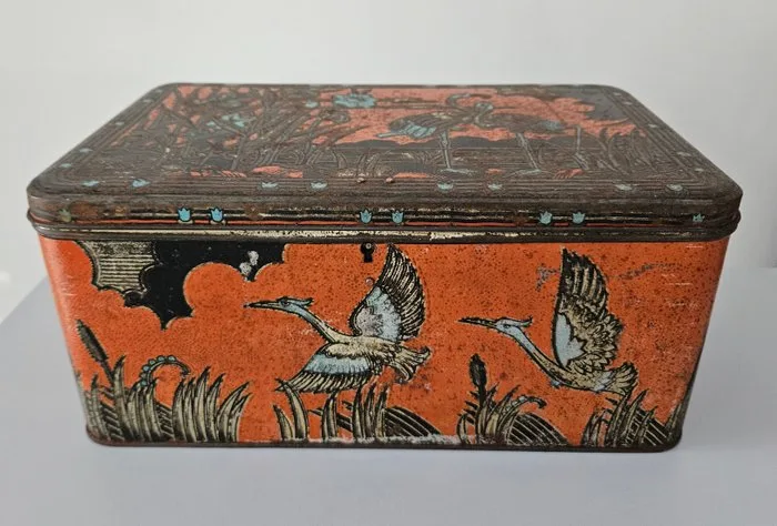 Wed. J. Bekkers & Zoon - Tin box - Stock tin - Shop tin - Tin - Candy tin - Art Deco - Metal