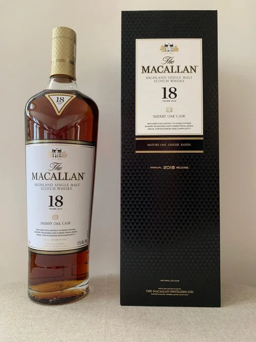 Macallan 18 years old Sherry Oak Cask 2018 Release - 700ml