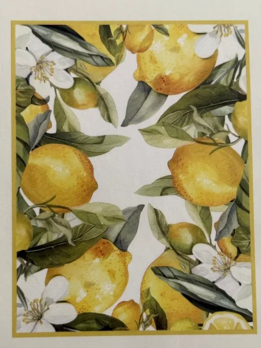 Elegant tablecloth with lemon plants - country house style - Tablecloth - 2.44 m - 1.44 m