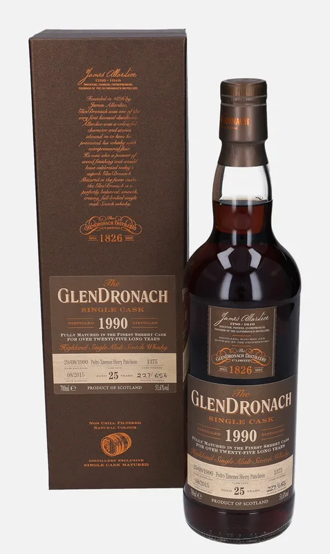 Glendronach – 1990 25 Year Old Single Cask (70cl, 51.6%)