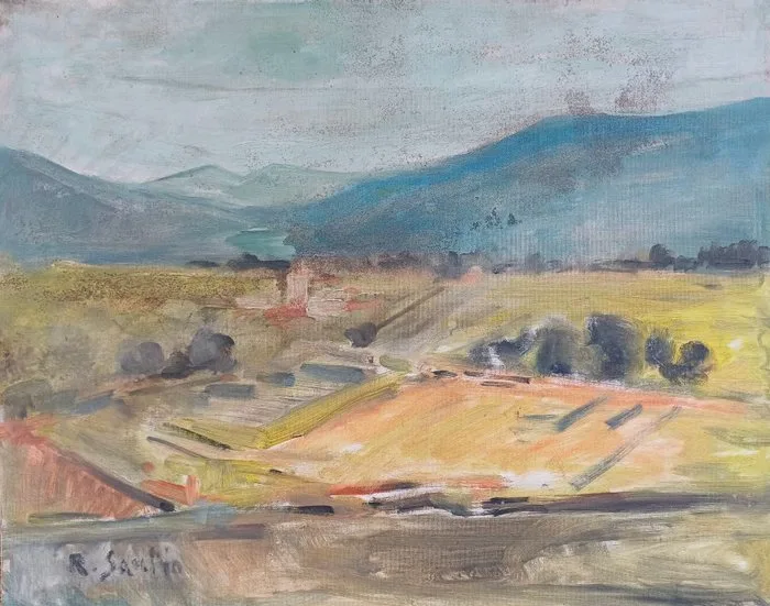 René Sautin (1881-1968) - Paesaggio in Normandia