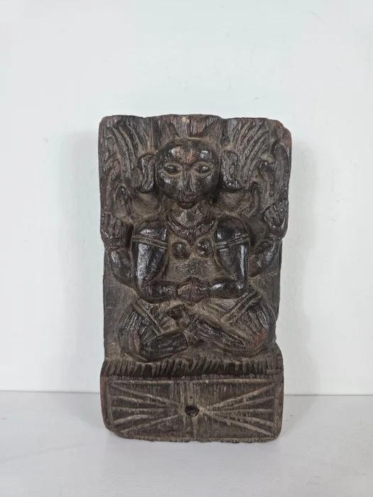 Panel - Hardwood - Relief carving of Lakshmi