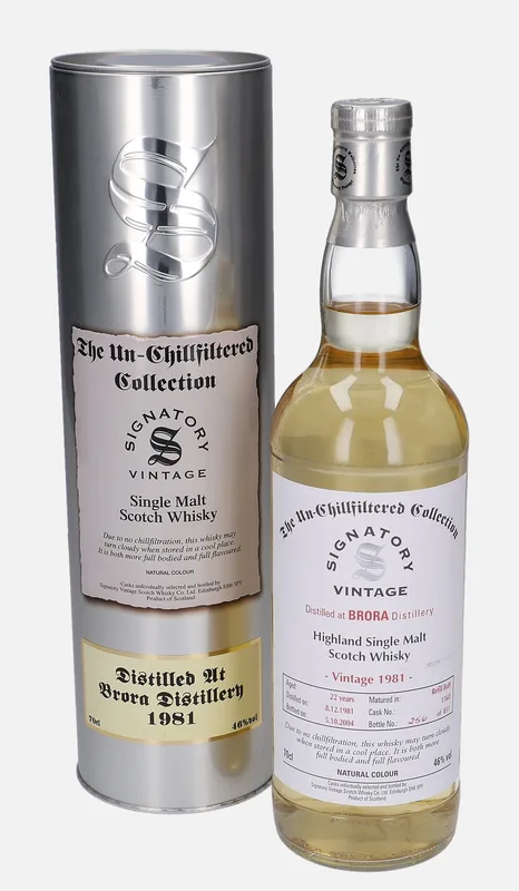 Brora – 1981 22 Year Old Signatory Vintage Scotch Whisky Co. The Un-Chillfiltered Collection