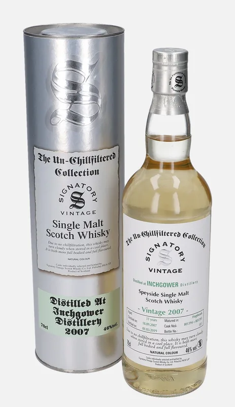 Inchgower – 2007 11 Year Old Signatory Vintage Scotch Whisky Co. The Un-Chillfiltered Collection