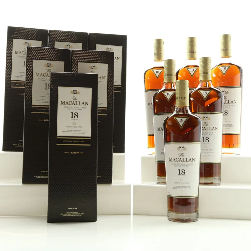 Macallan – 18 Year Old Sherry Oak 2022 Release 6 x 70cl (70clx6, 43%)
