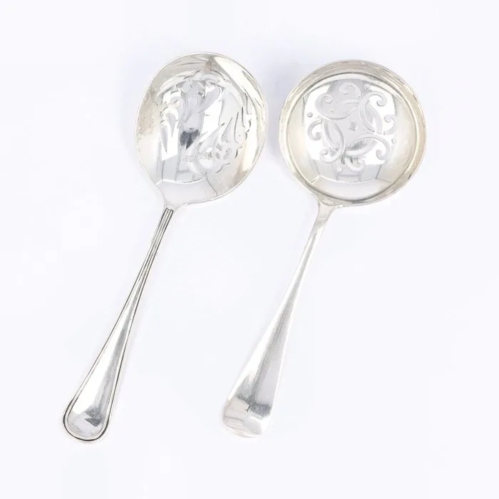 o.a. Zilverfabriek Voorschoten, Confiture - Spoon (2) -.833 silver