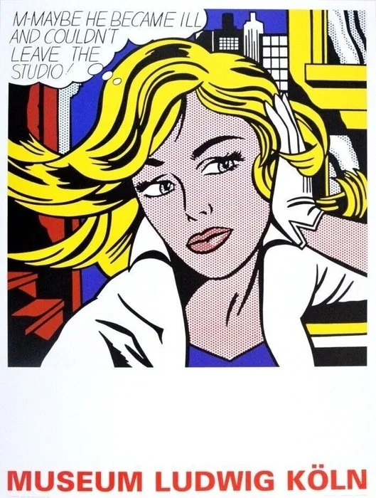 Roy Lichtenstein (1923-1997) - Maybe, 1965 - Museumsprint - Museum Ludwig Köln - 80 x 60 cm