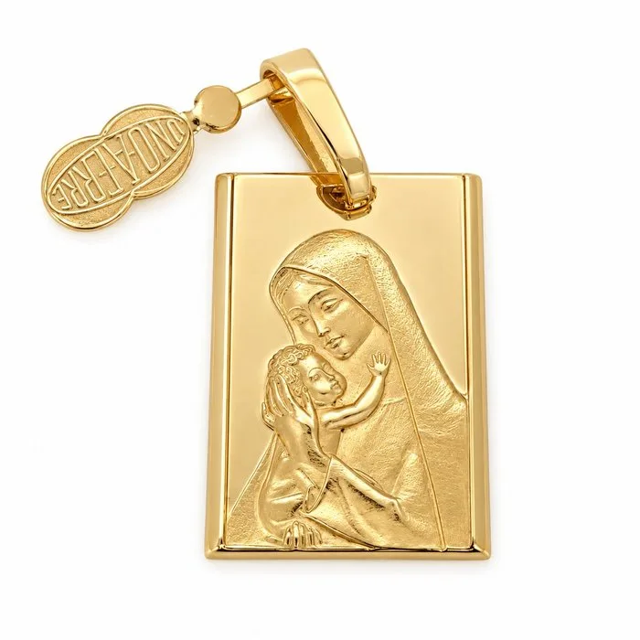 UnoAErre - Pendant - 18 kt. Yellow gold - Made in Italy - Handmade