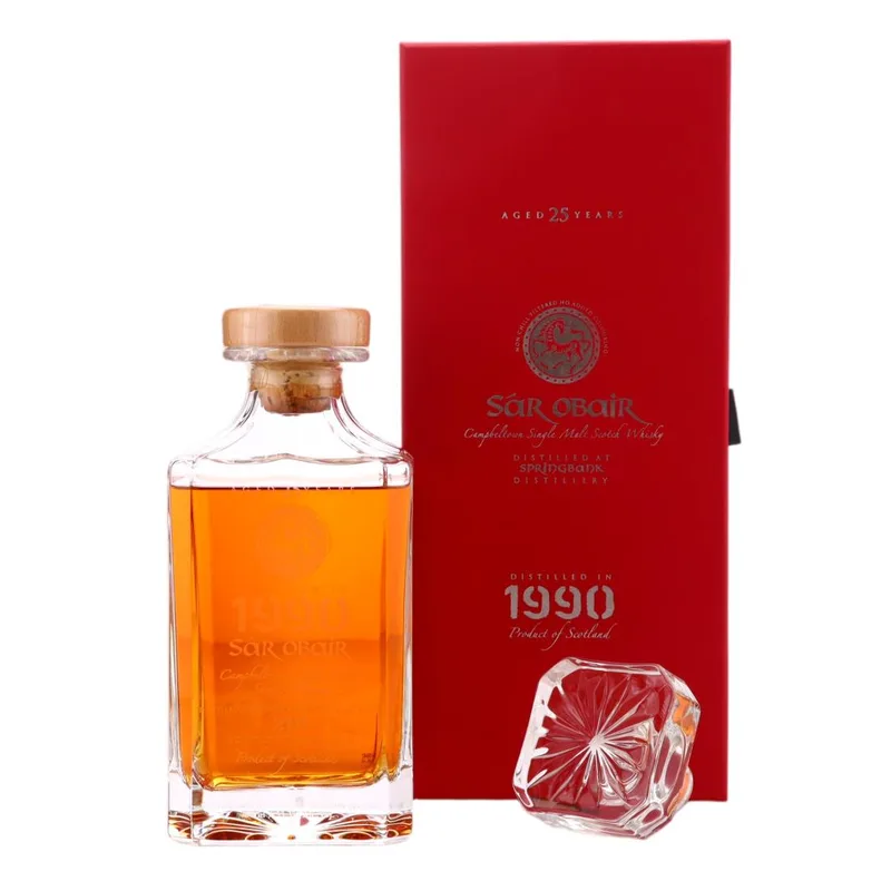 Springbank – 1990 Sár Obair 25 Year Old - Crystal Decanter (70cl, 53.30%)