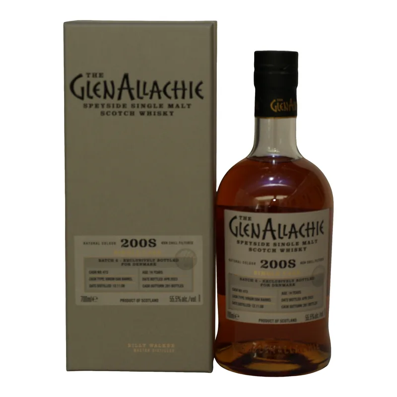 Glenallachie – 2008/2023 14 Years Old Virgin Oak Cask 473 Denmark Batch 5 (70cl, 55.5%)
