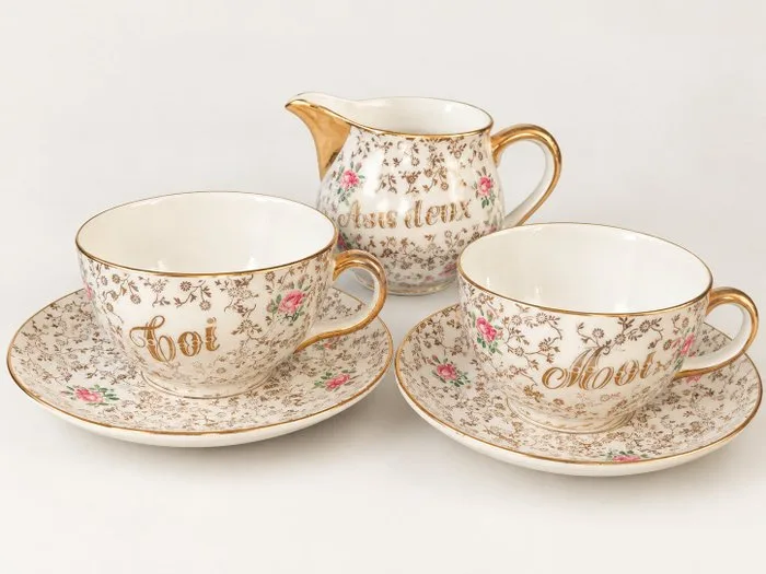 Villeroy & Boch - Coffee set (5) - Porcelain, Enamel - Duo cafe