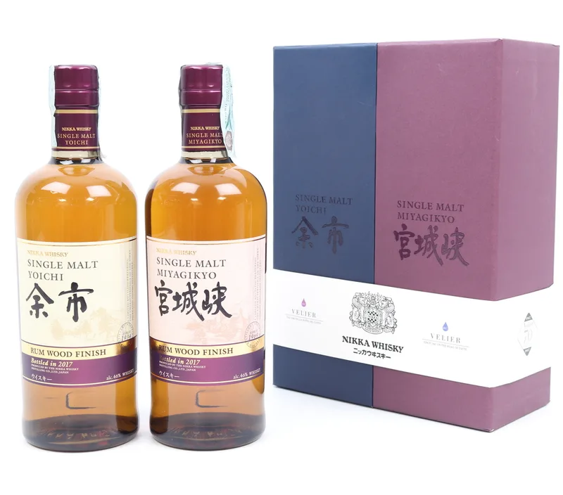 Nikka – Whisky Miyagikyo & Yoichi Rum Wood Gift Set