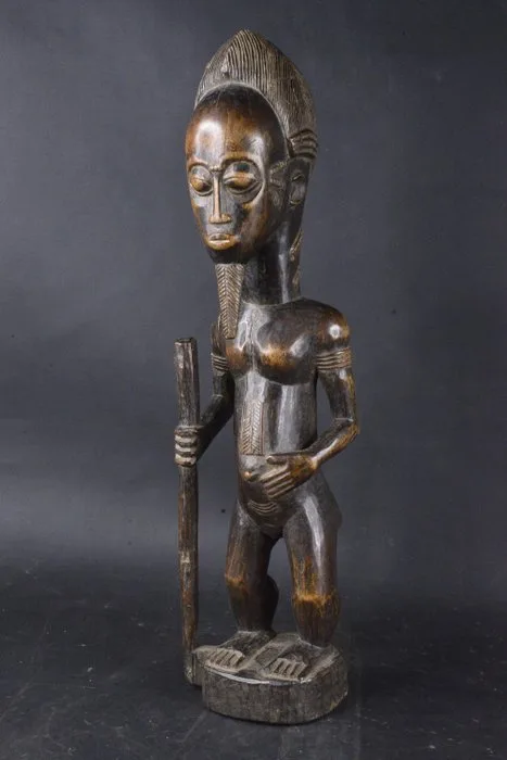 Statue of a king or an ancestor - Baule - Côte d'Ivoire