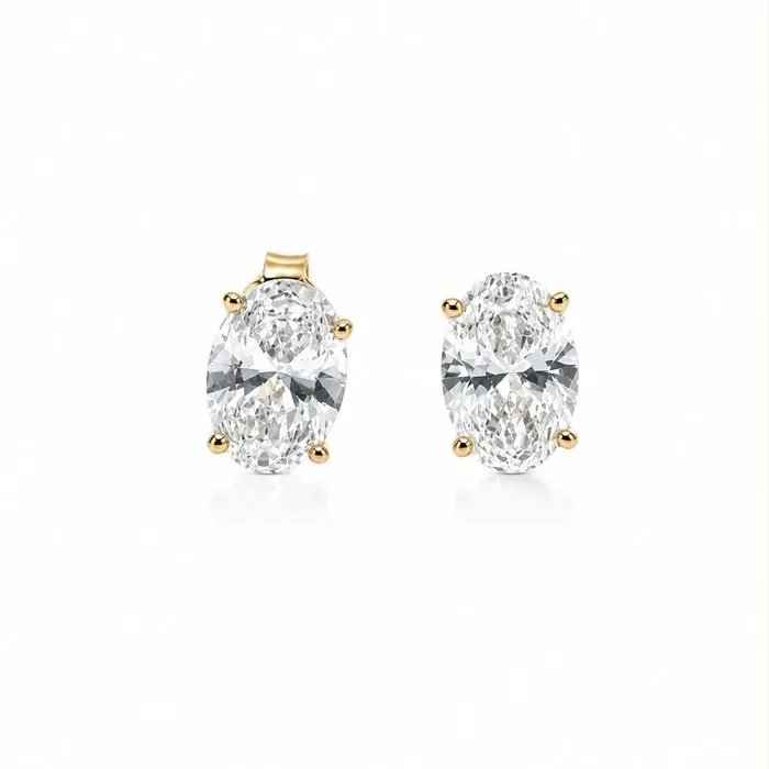 Earrings - 14 kt. Yellow gold - 2.05ct. tw. Diamond (Lab-grown)