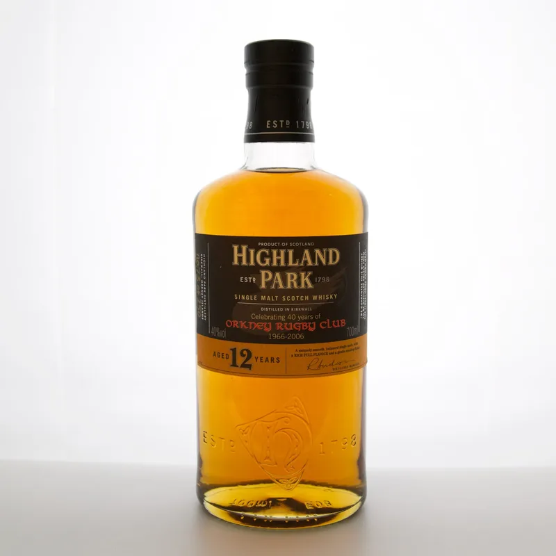 Highland Park 12 Year Old / 40 Years Of Orkney Rugby Club (70cl, 40%)