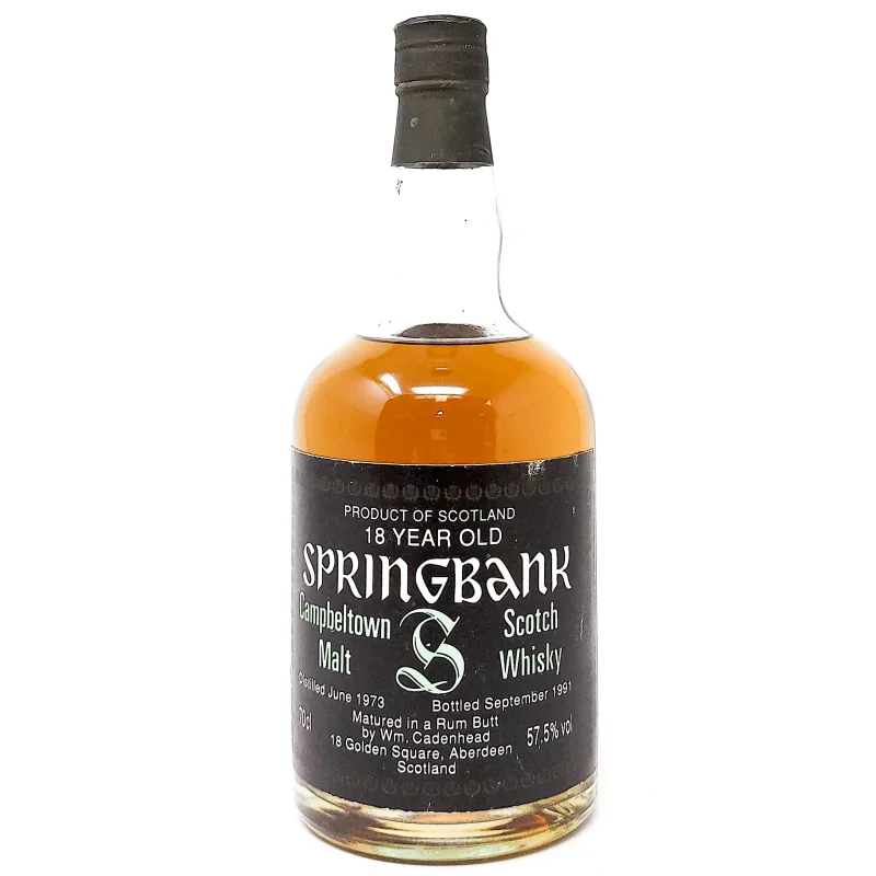 Springbank 1973 Cadenhead's 18 Year Old Rum Butt