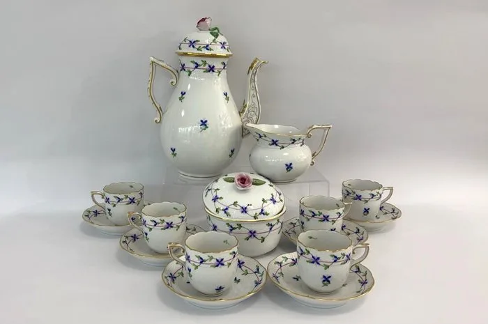 Herend - Mug (9) - Porcelain - coffee set