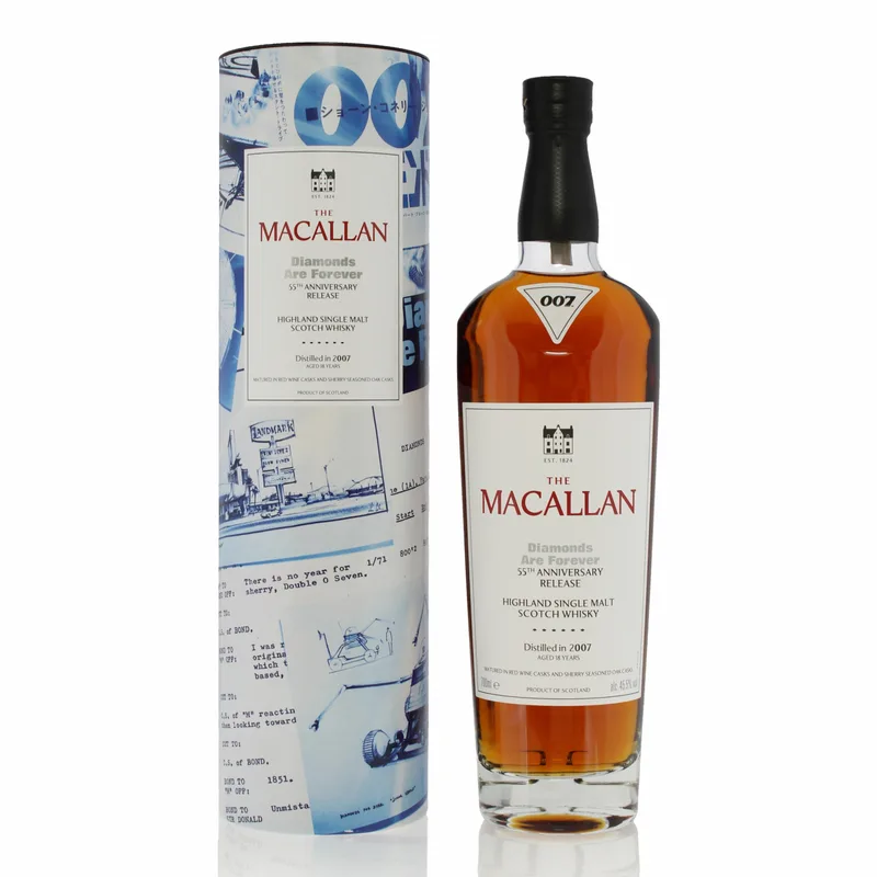 Macallan – 2007 18 Year Old James Bond Diamonds Are Forever 55th Anniversary Release