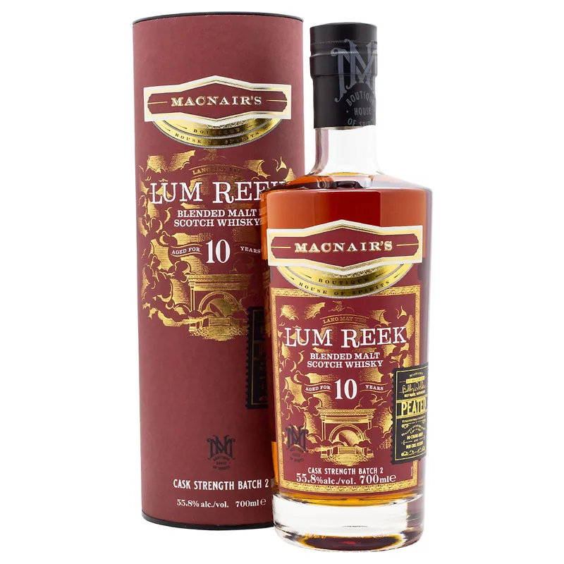 MacNair's Lum Reek Aged 10 Years Cask Strength Batch 2 Blended Malt Scotch Whisky (70cl, 55.8%)