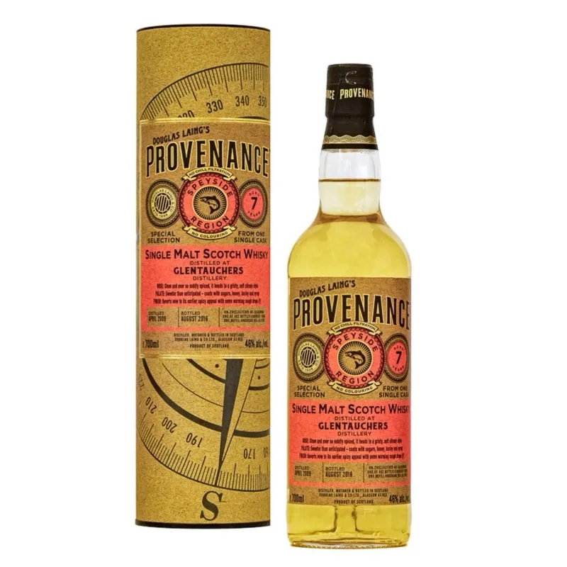Glentauchers – 7 Year Old Douglas Laing Provenance 2009 Single Cask DL11361 (August 2016) (70cl, 46%)