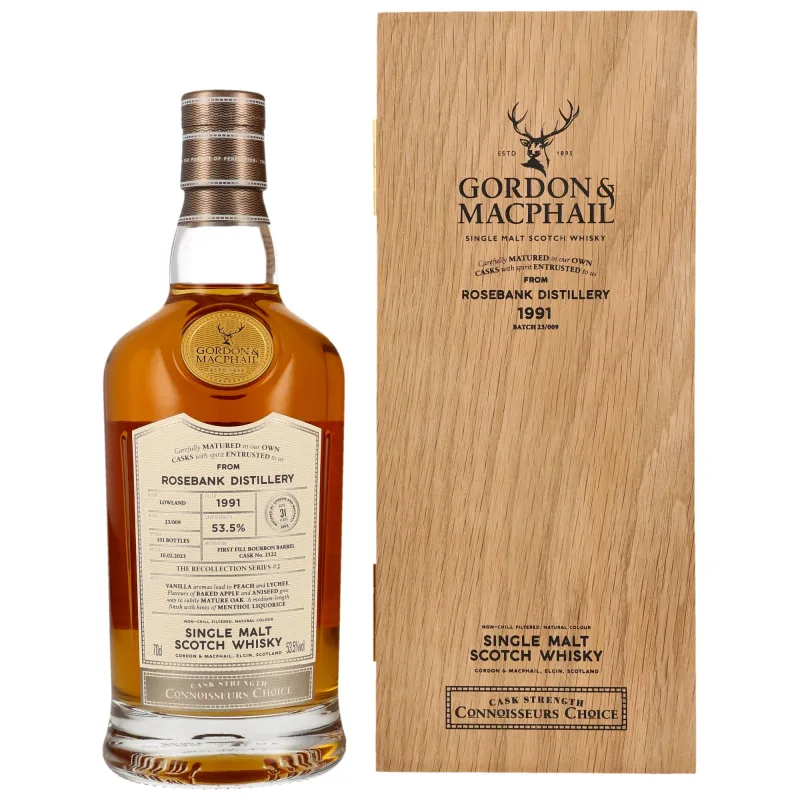 Rosebank – 31 Year Old 1991/2023 Gordon & MacPhail Recollection Series #2122