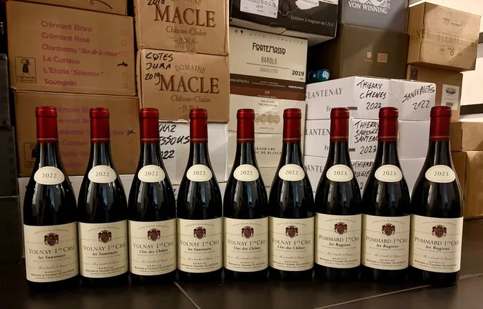 2022 x 3 Bernard & Thierry Glantenay Volnay "Clos des Chênes", x 3 "Santenots" & 2023 x 3 Pommard - Burgundy 1er Cru - 9 Bottles (0.75L)