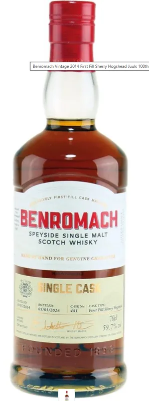 Benromach – 11 Year Old 2014 Single Cask First Fill Sherry Hogshead