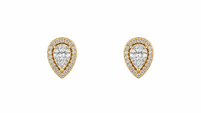 Earrings - 18 kt. Yellow gold - 0.70ct. tw. Diamond (Natural) - Diamond