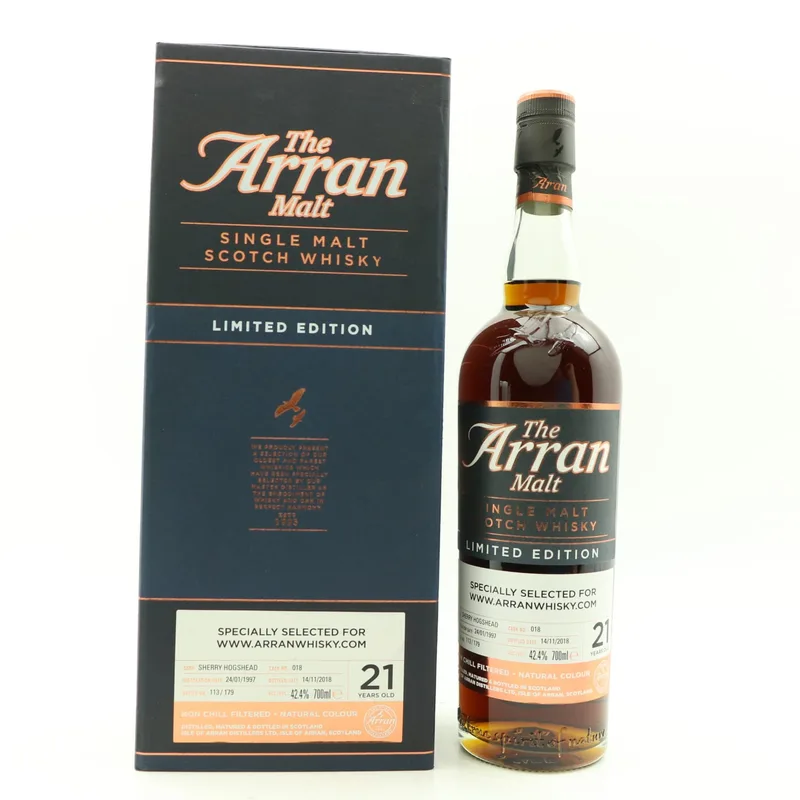 Arran – 1997 21 Year Old Single Cask #018 For www.arranwhisky.com (70cl, 42.4%)