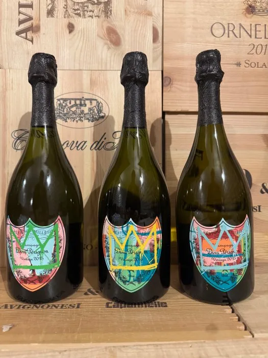 2015 Dom Pérignon, Jean-Michel Basquiat Special Edition - Champagne - 3 Bottles (0.75L)