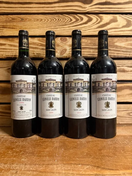 1996, 2009, 2010, 2012 Chateau Leoville-Barton - Saint-Julien 2ème Grand Cru Classé - 4 Bottles (0.75L)