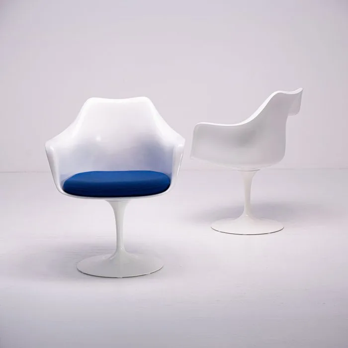 Knoll - Eero Saarinen - Chair (2) - Tulip chair - 50th Anniversary - Aluminium, Textile, Plastic