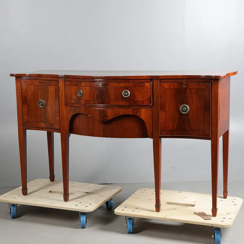 A 19th Century Mahogany Serpentine Front Sideboard