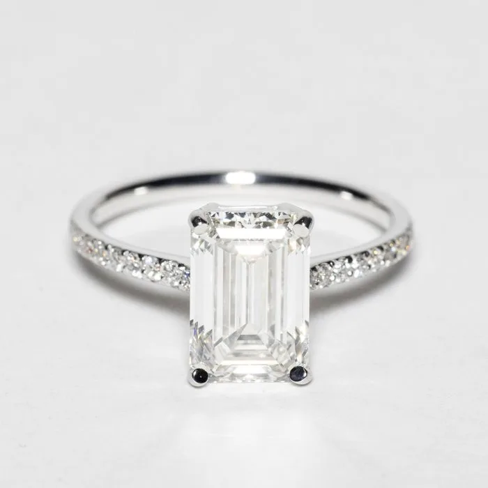 Statement ring - 18 kt. White gold - 3.02ct. tw. Diamond (Lab-grown) - Diamond - E VS1 2EX
