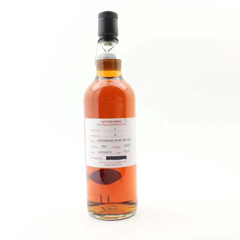 Springbank – 2014 10 Year Old Duty Paid Sample (70cl, 58.6%)