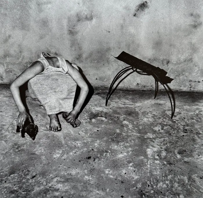 Roger Ballen (1950) - Head inside shirt