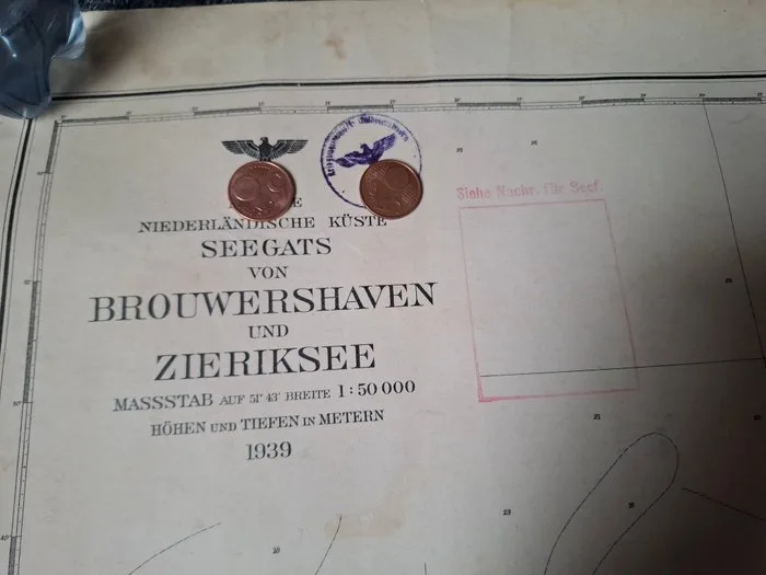 Maritime object - Paper- Nautical chart of the German Navy