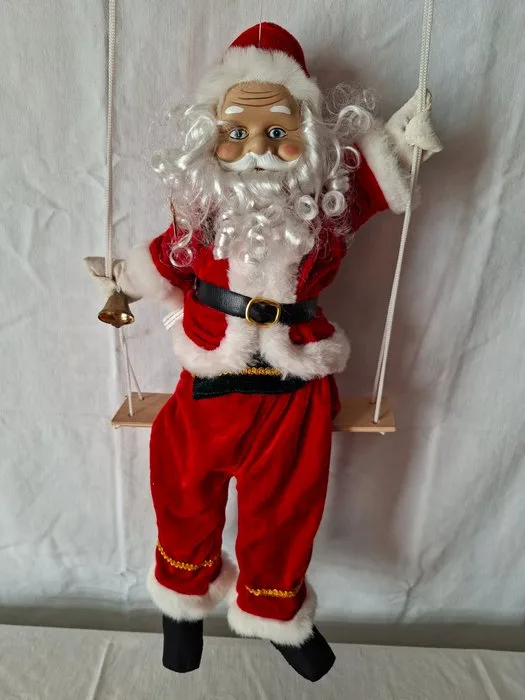 Figure - Kerstman op de schommel - Plastic