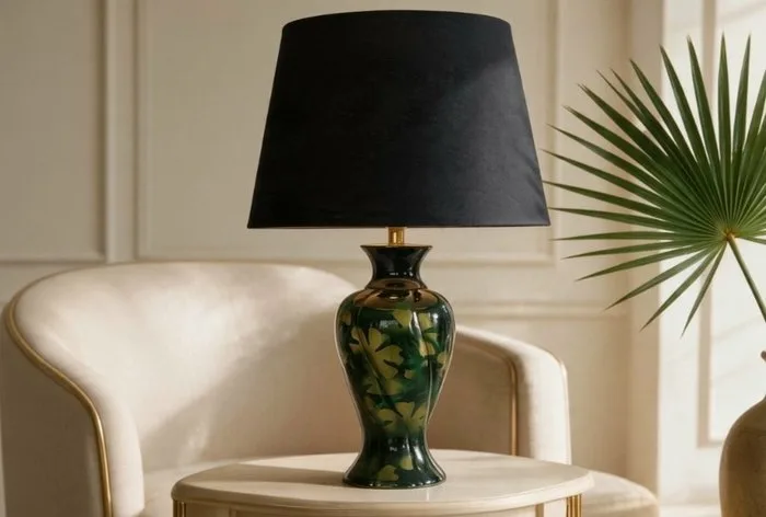 Louis Drimmer - Lamp - Signed & Made in France - Ceramic, Brass, golden metal