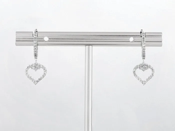 Earrings - 14 kt. White gold - 0.29ct. tw. Diamond (Natural)