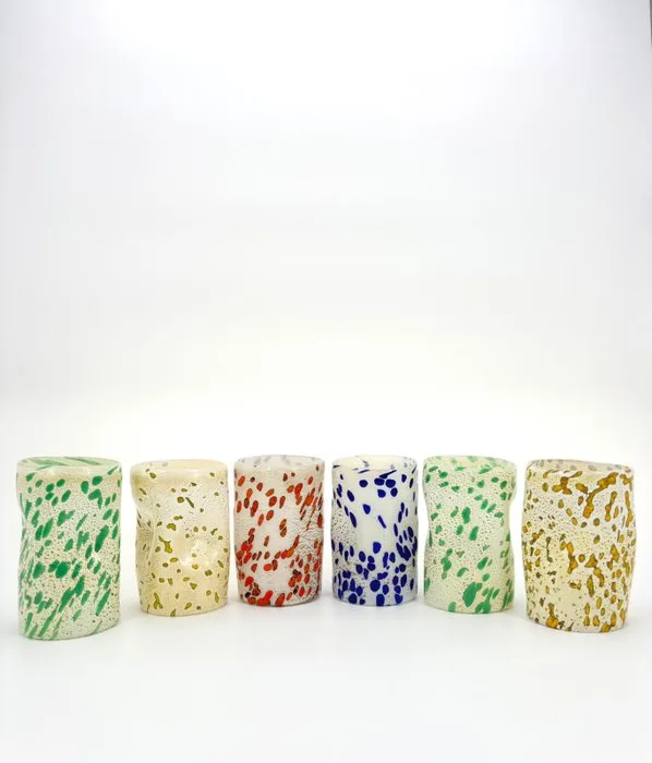 Drinking service (6) - Murano glass - 6 Murano glasses