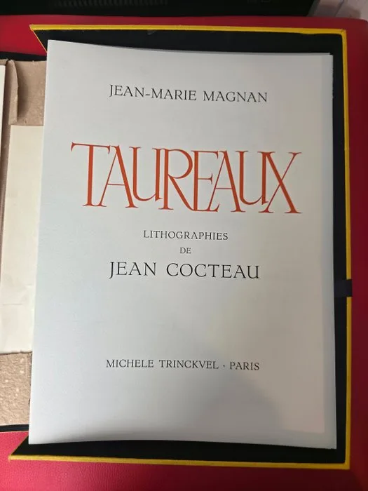 Jean Cocteau - Taureaux [Vélin de Rives, 32 lithographies] - 1963