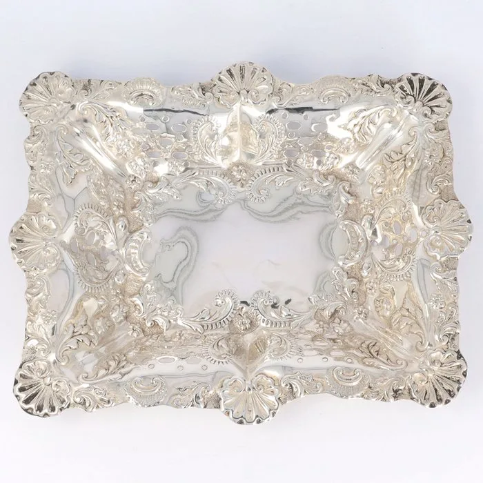 Joseph Gloster Bonbonschaal - Basket -.925 silver