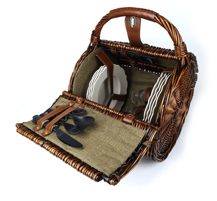 Alessi - Marcel Wanders - Dinner set - ''Dressed En Plein Air'' - Wicker, Melamine & Thermoplastic Resin (PCTG)