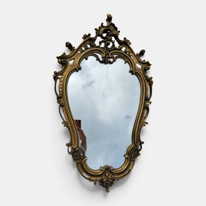 Wall mirror - Wood, Plaster, Glass - dead stock