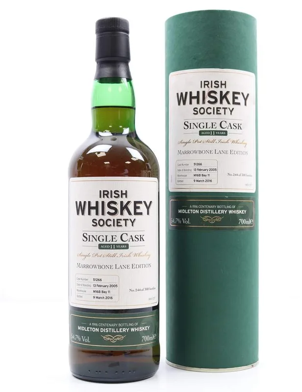 Irish Whiskey Society Single Cask Marrowbone Lane